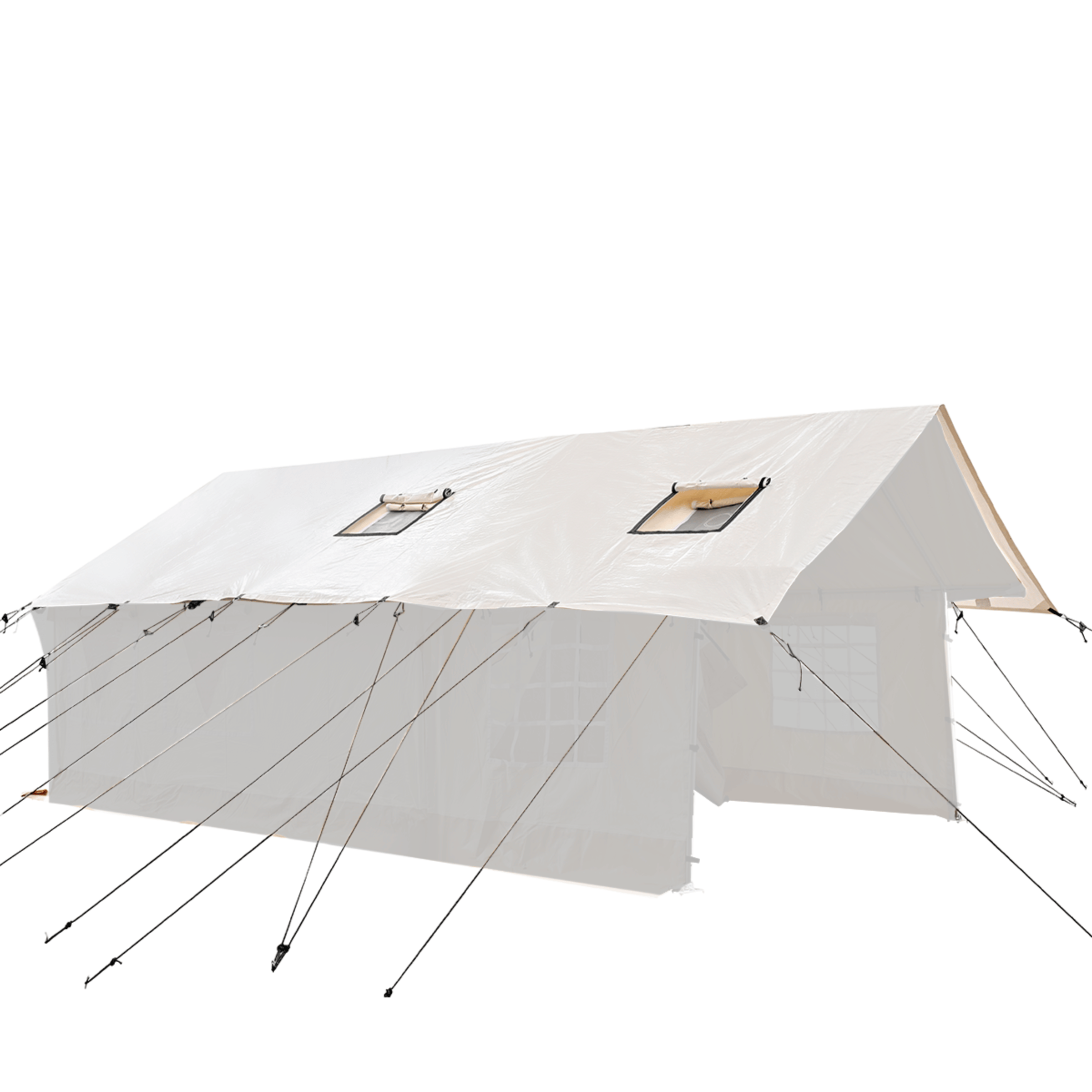White Duck 10'x18' Extended Flysheet For Wall Tent And Porch