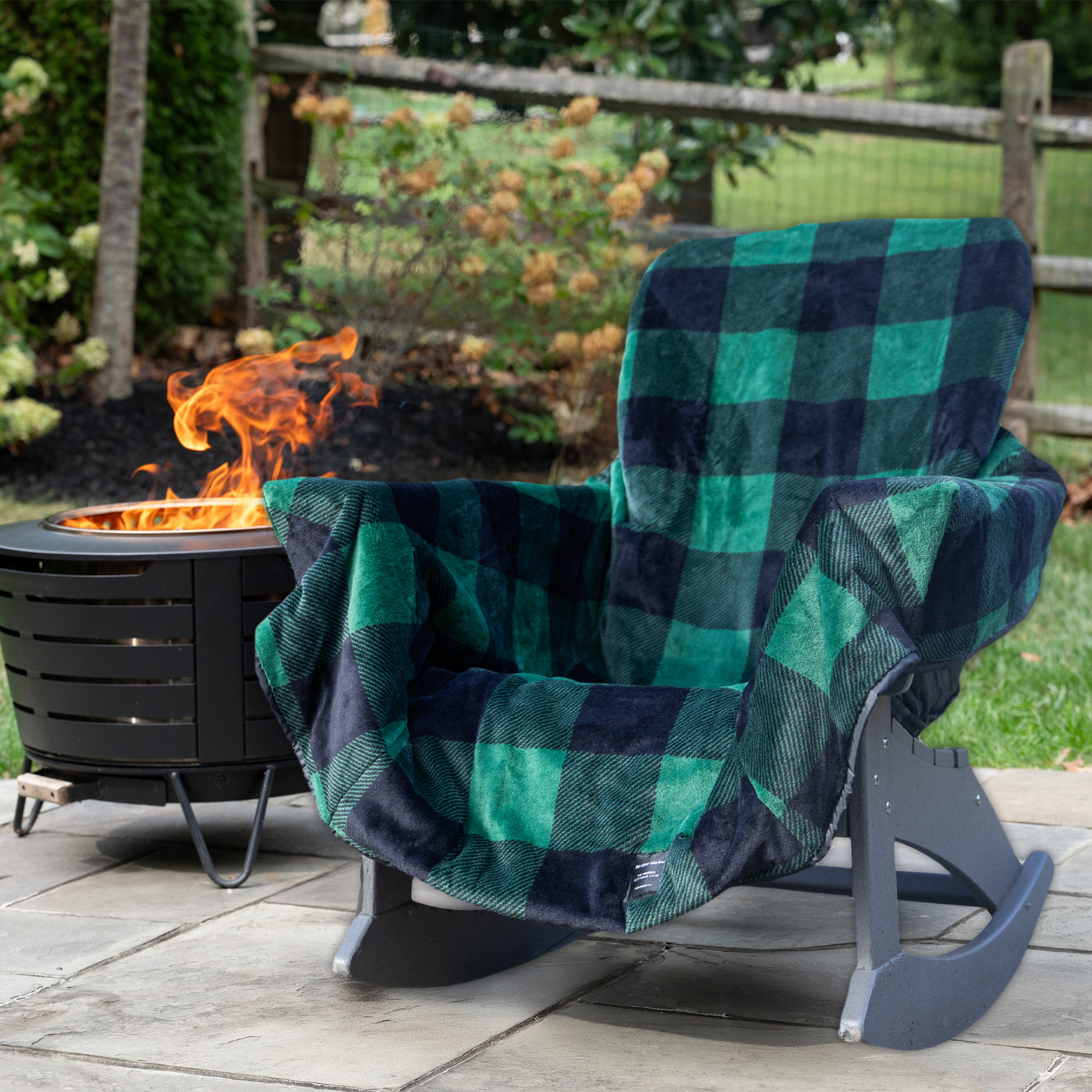 City Bonfires Chair Blanket – Fleece Outdoor Chair Cover — product view 27