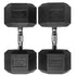 Barbell Standard Rubber Hex Dumbbells - view 17
