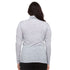 Womens wool quarter zip merino wool 1/4 zip for summer super lightweight wool sweater. Back view.