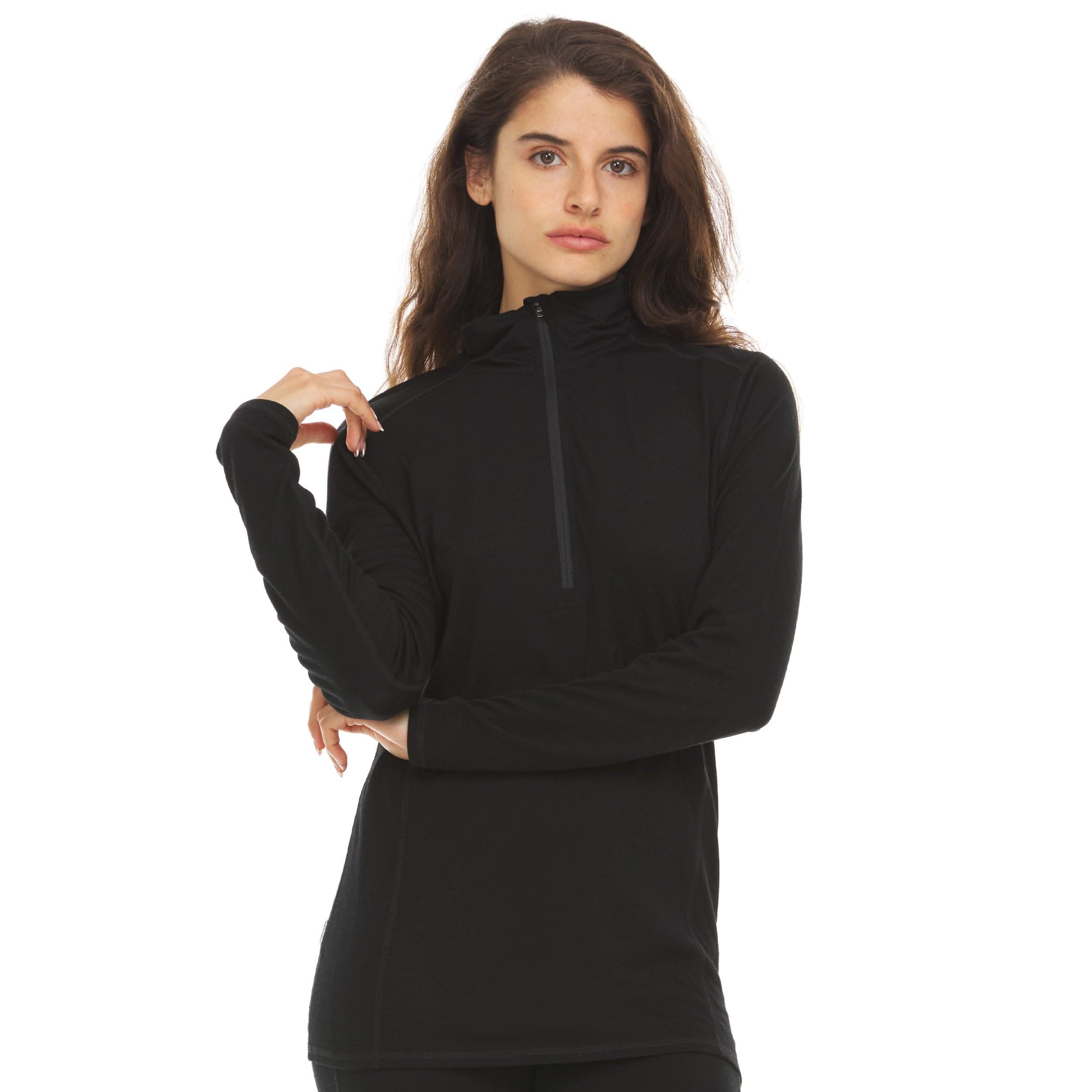 Womens wool quarter zip merino wool 1/4 zip for summer super lightweight wool sweater