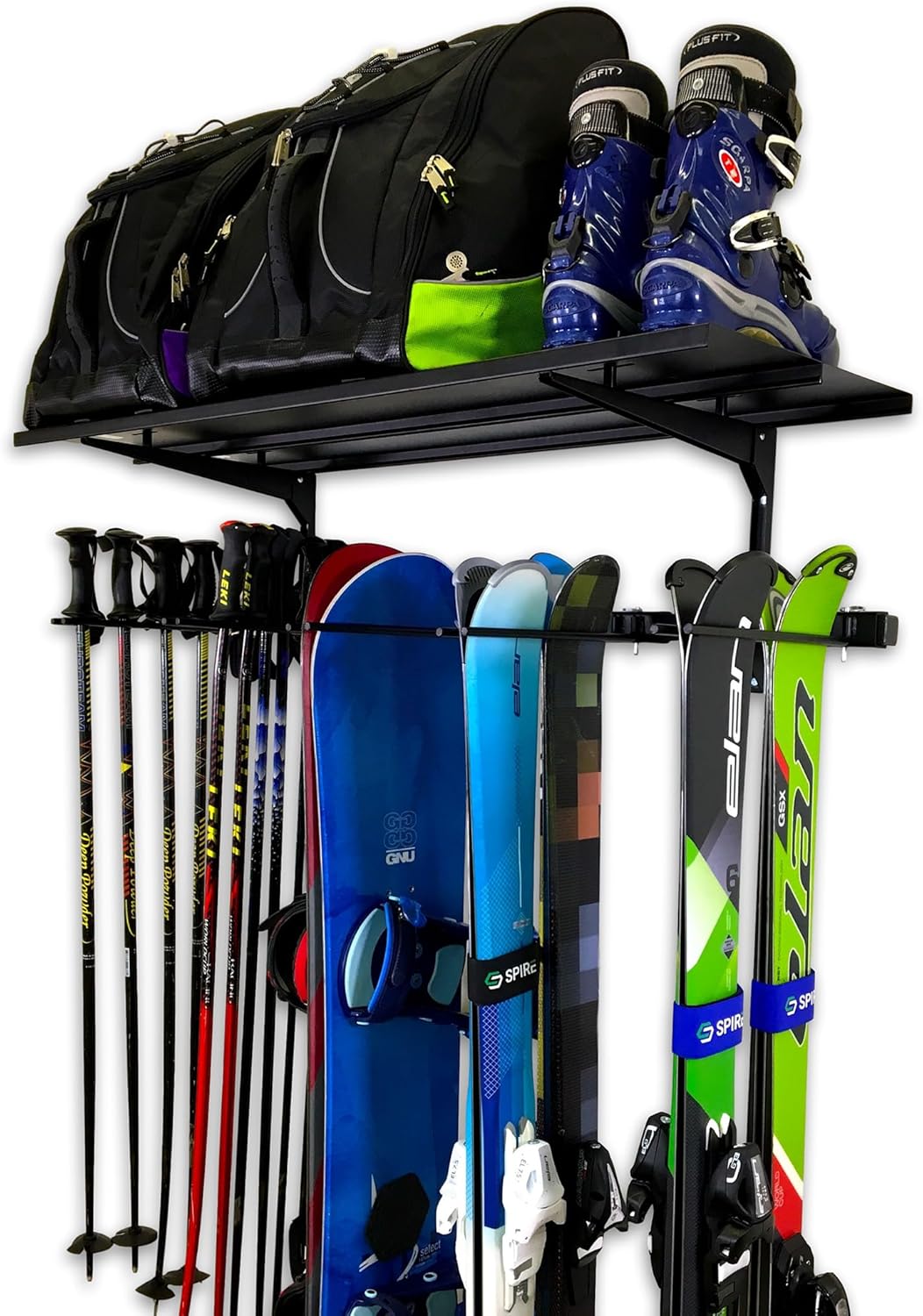 StoreYourBoard Solitude Ski Rack with Solid Shelf — product view 5