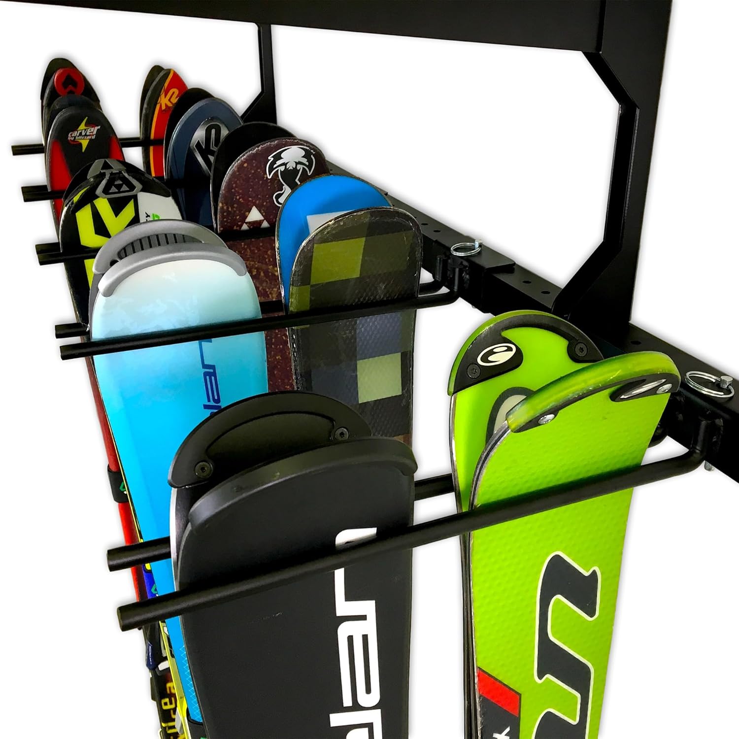 StoreYourBoard Solitude Ski Rack with Solid Shelf — product view 6