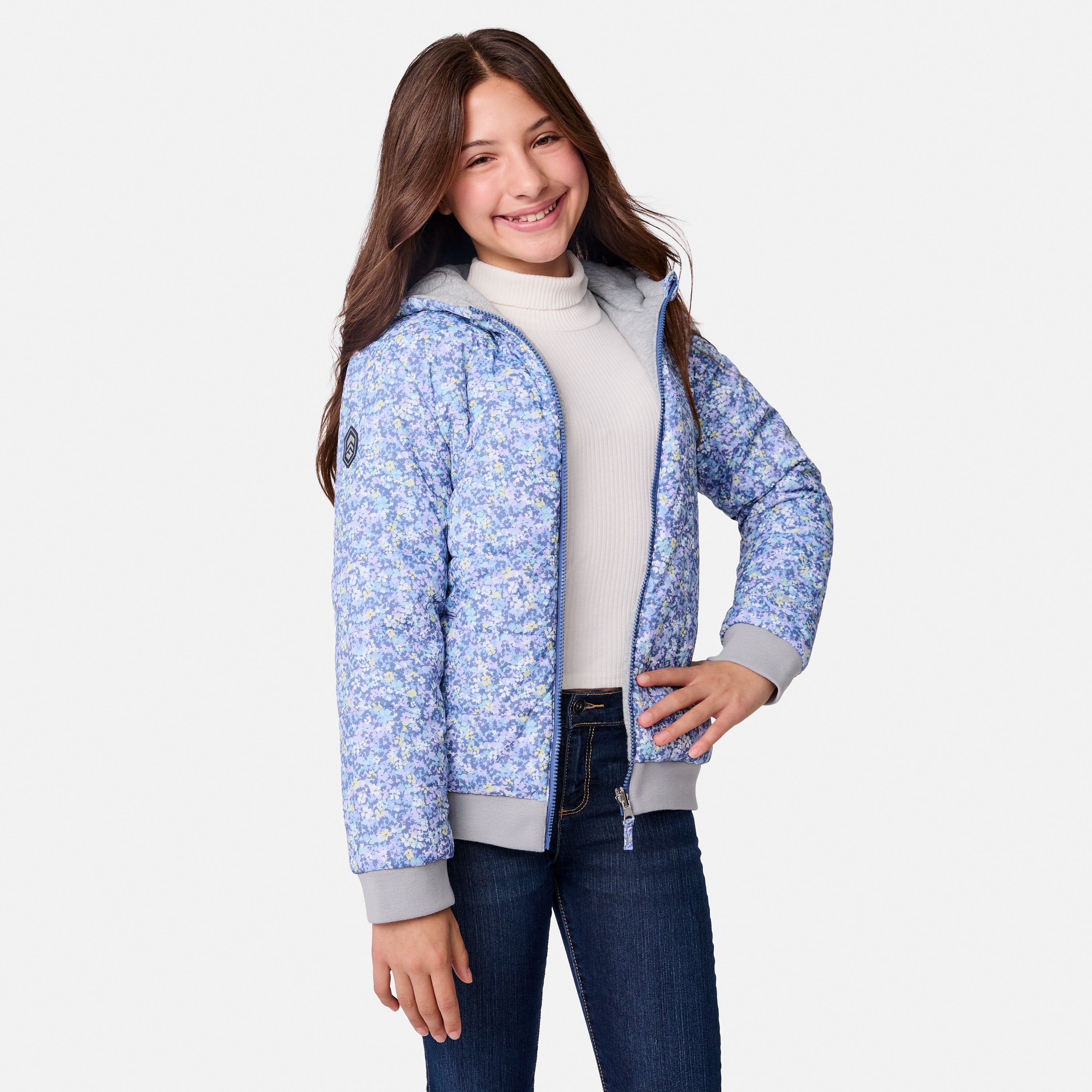 Free Country Girls' Poofie Reversible Puffer Jacket