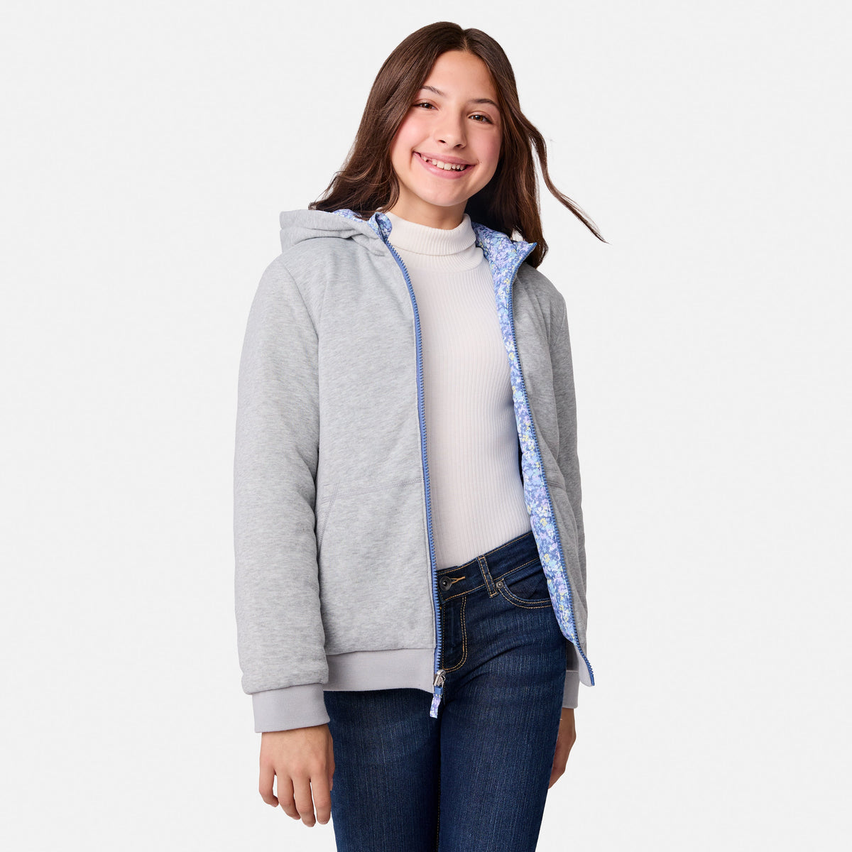 Free Country Girls' Poofie Reversible Puffer Jacket