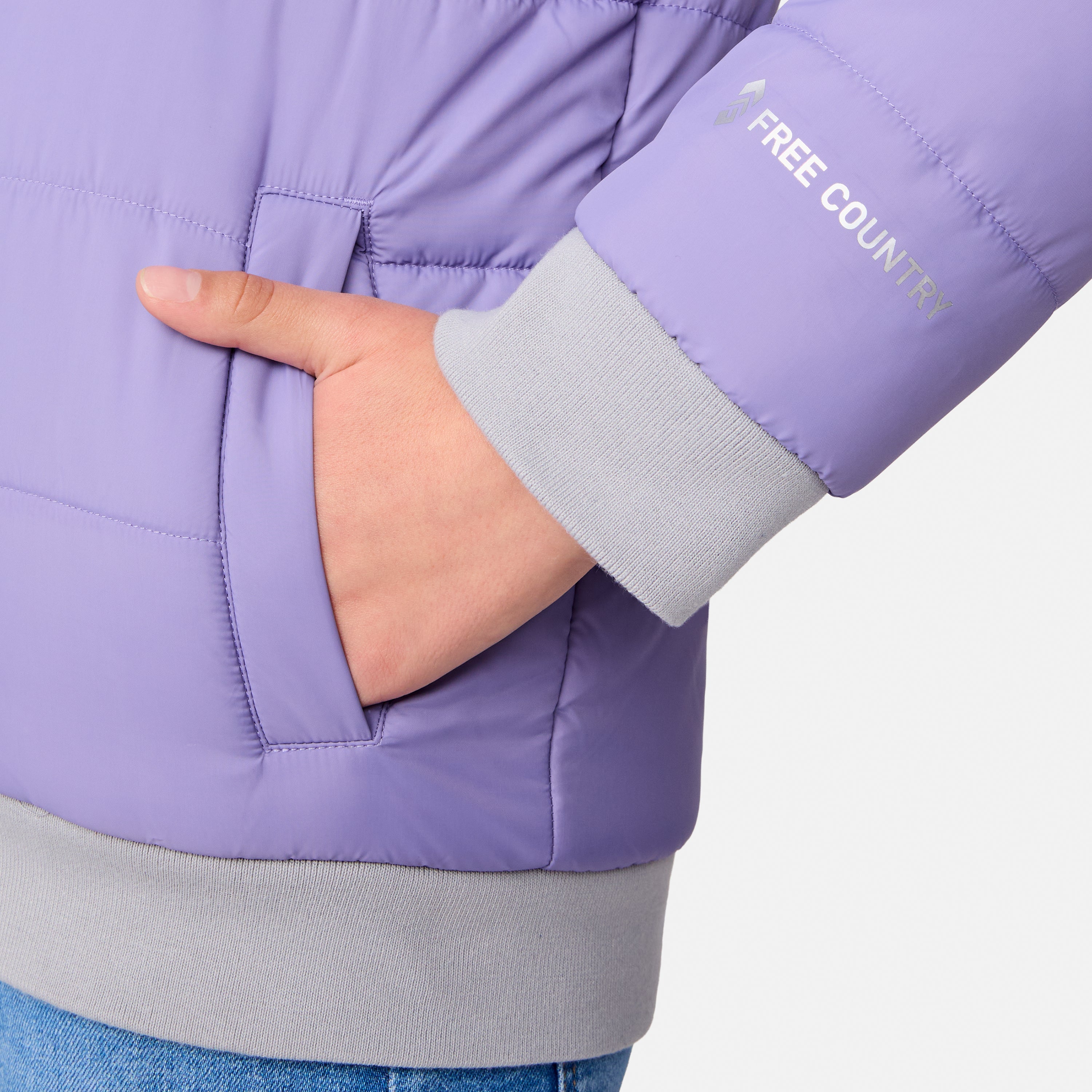 Free Country Girls' Poofie Reversible Puffer Jacket