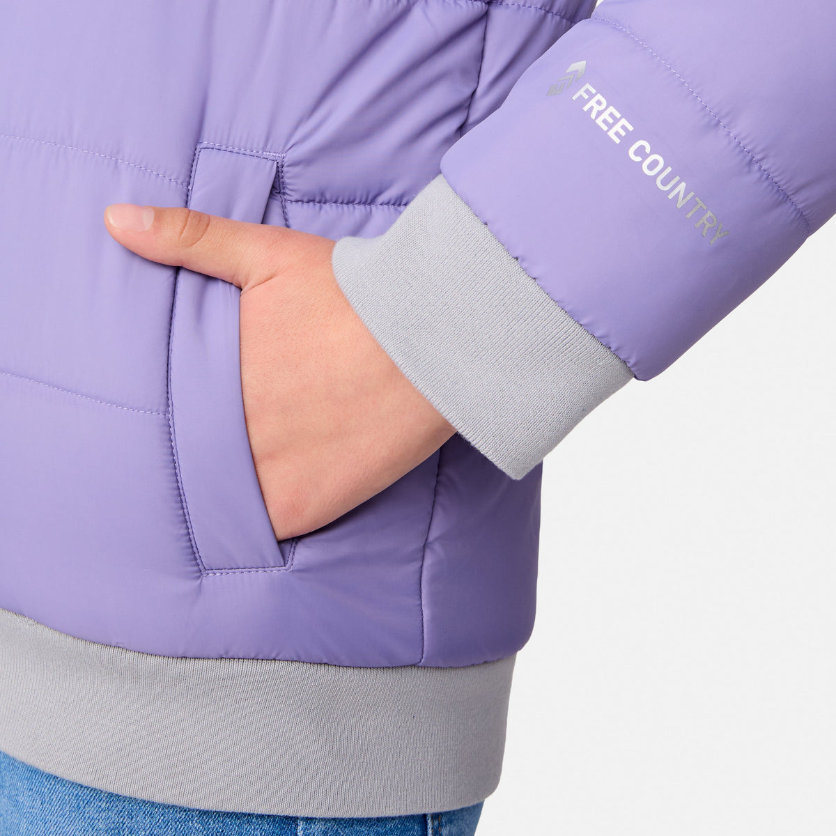 Free Country Girls' Poofie Reversible Puffer Jacket