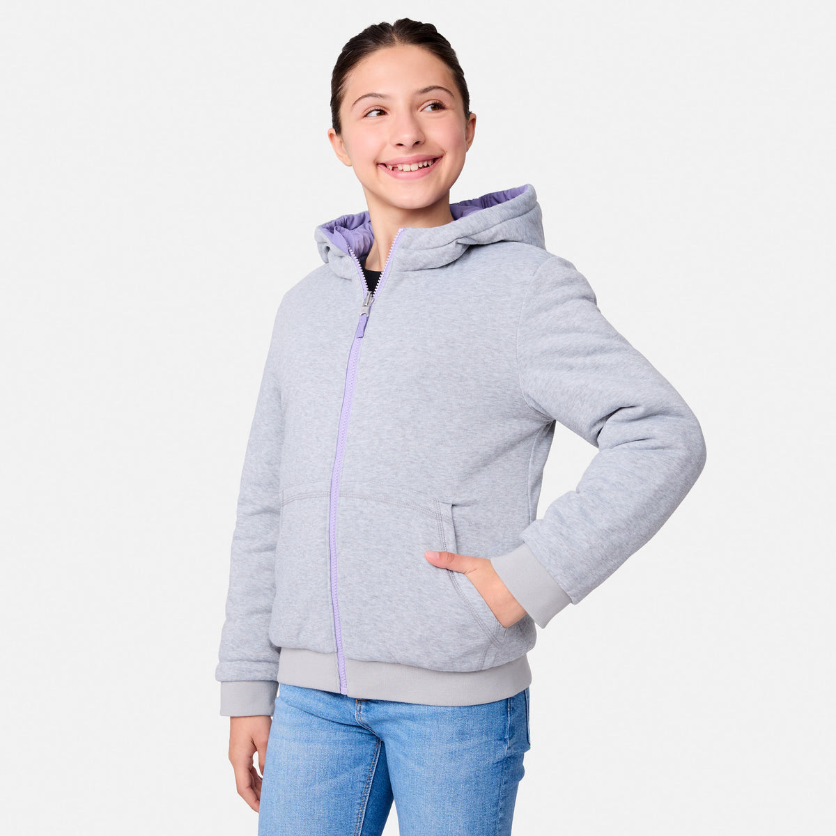 Free Country Girls' Poofie Reversible Puffer Jacket