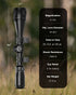 4-12x44 Red & Green Illuminated Optical Riflescope Reticle AO Scope