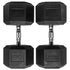 Barbell Standard Rubber Hex Dumbbells - view 19