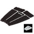 DORSAL Five 5 Piece EVA Surfboard Deck Traction Pads with Kicker Tail for Stomp Skimboards, Surf Boards, Fish Board, Funboard Black/White
