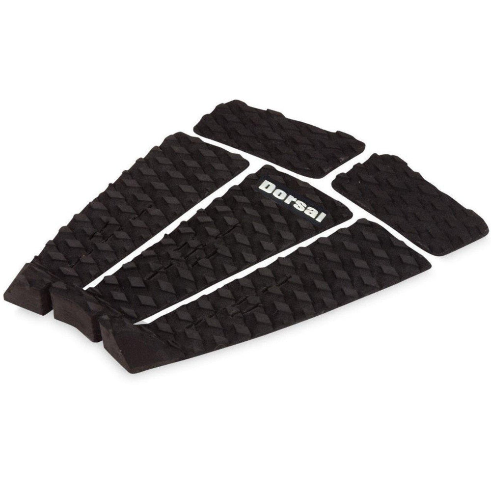 DORSAL Five 5 Piece EVA Surfboard Deck Traction Pads with Kicker Tail for Stomp Skimboards, Surf Boards, Fish Board, Funboard Black/White - view 2
