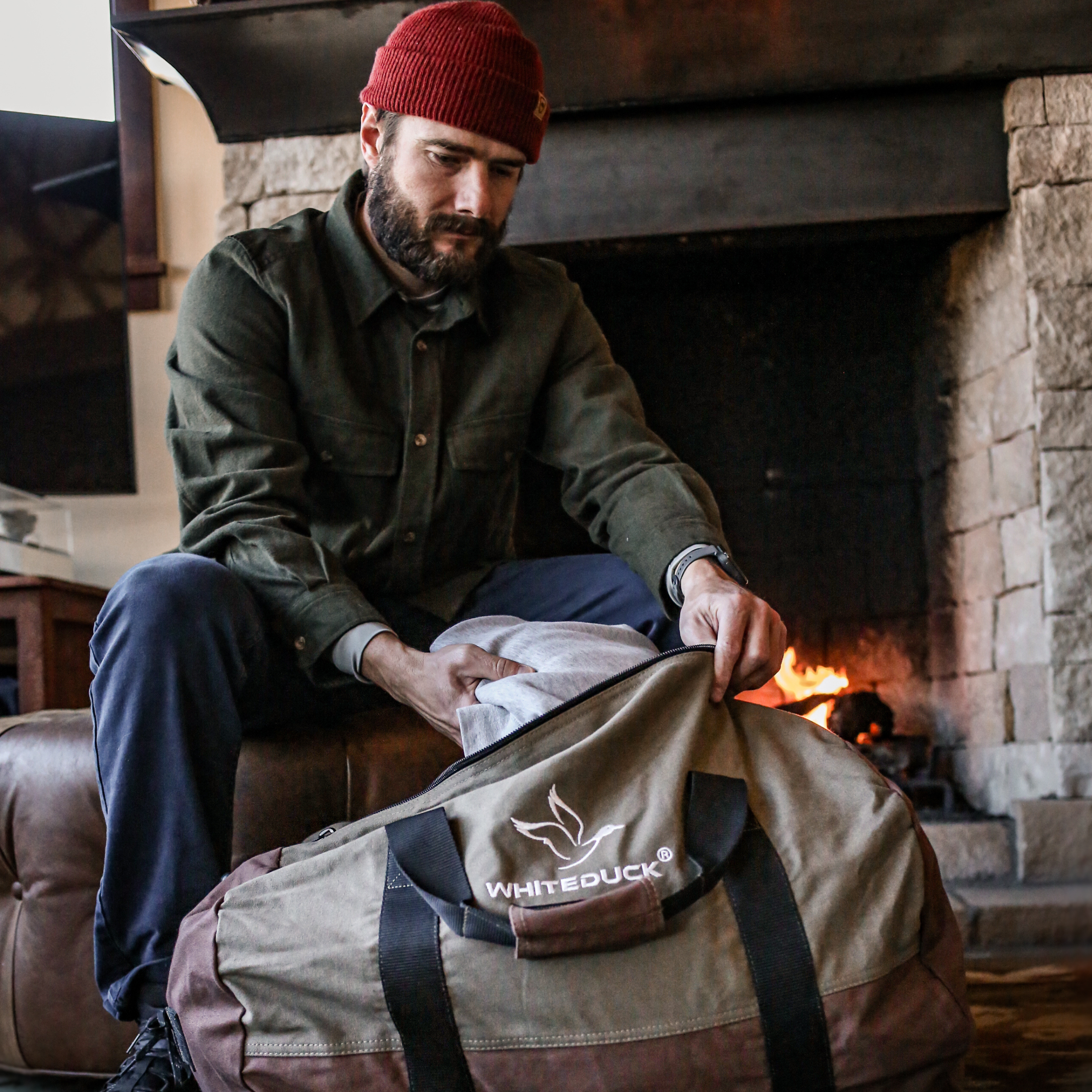 White Duck Filios Canvas Duffel Bag