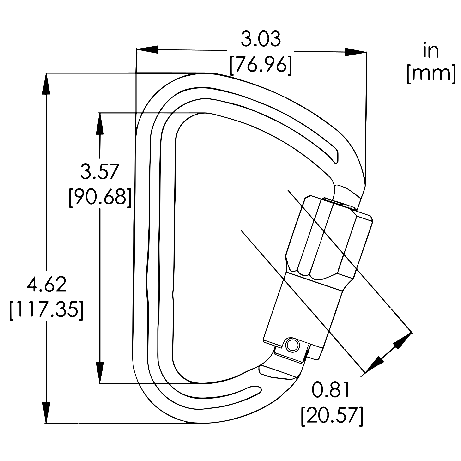 ANSI ALUMINUM AUTO BLOCK Carabiner