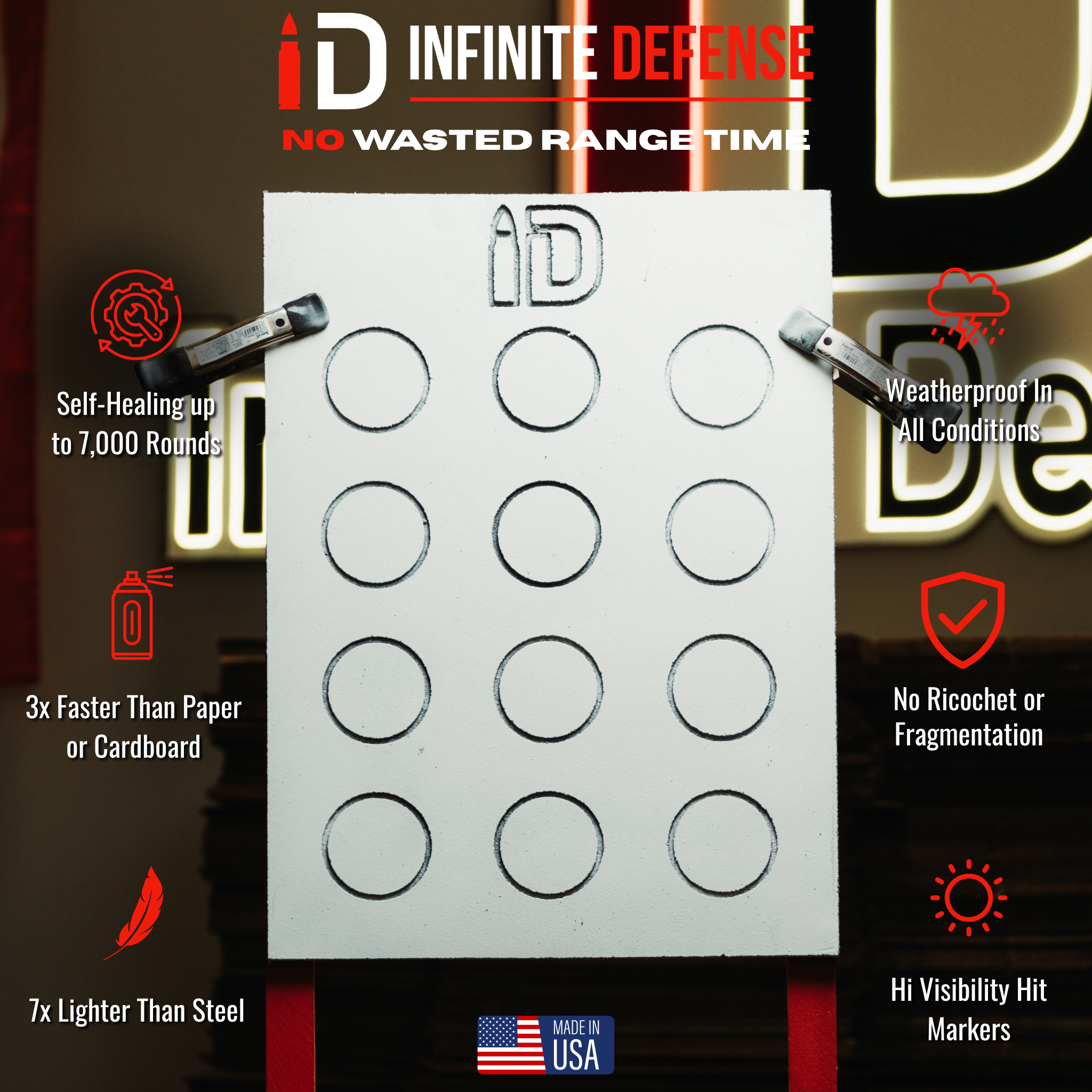Circle Drill Infinity Target with Stencil - view 2