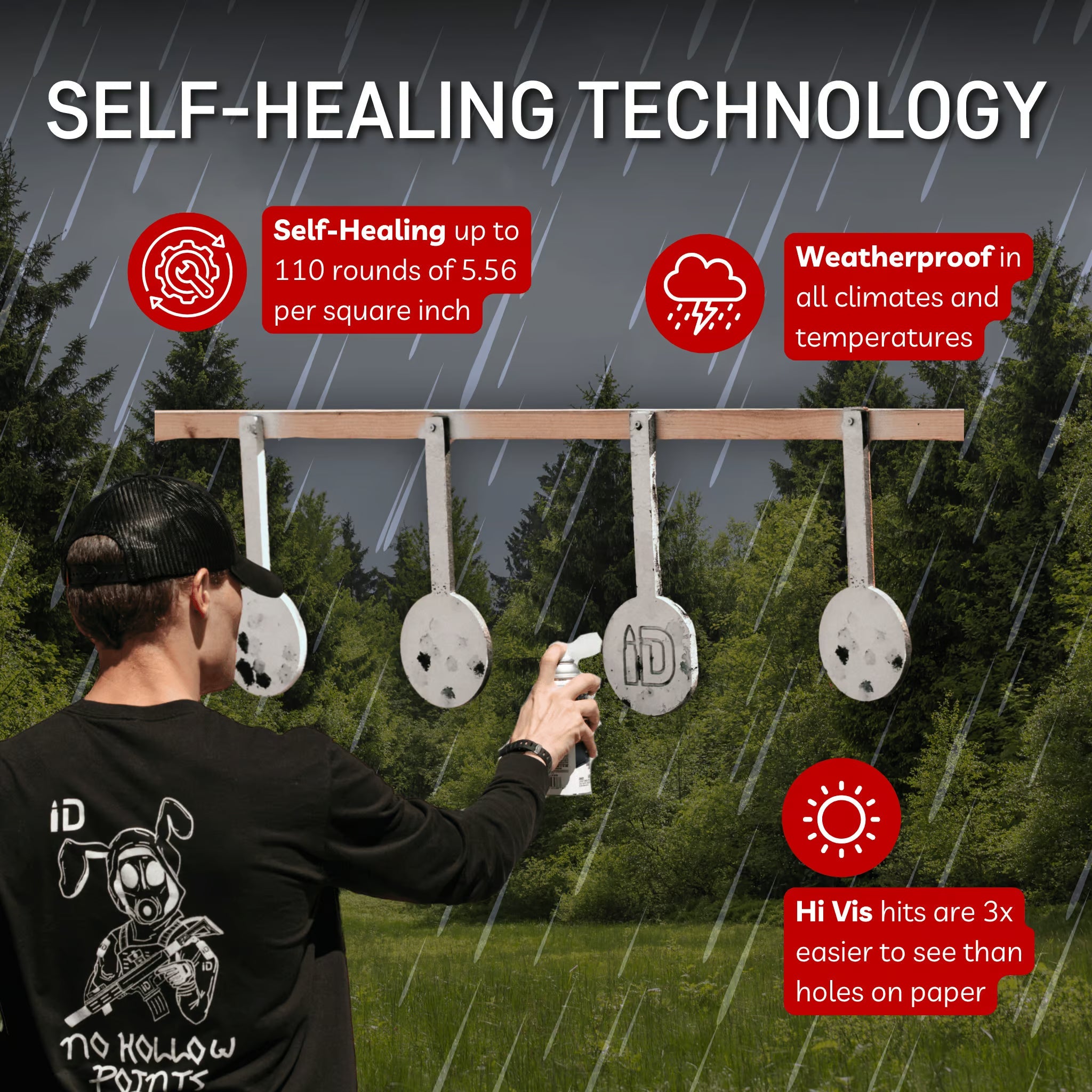 Infinity Targets Gong Target Bundle Self-Healing Hangers