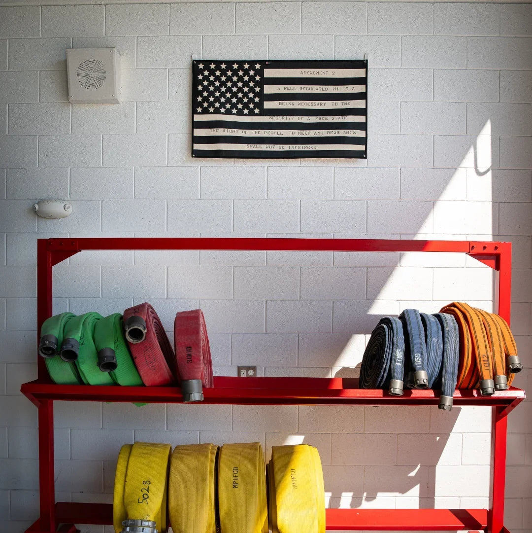 Recycled Firefighter American Flag - Combat Boot Leather - Second Amendment — product view 3