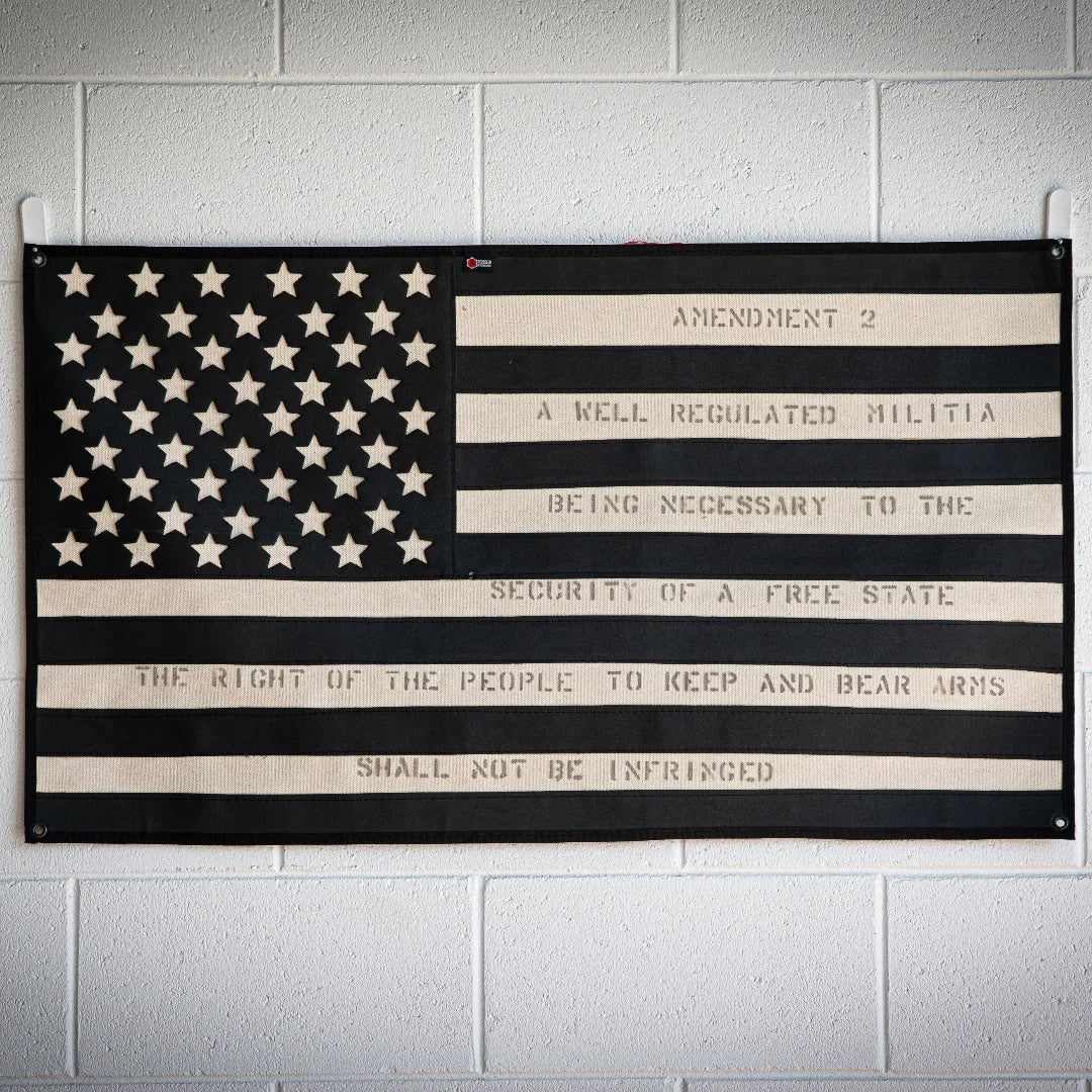 Recycled Firefighter American Flag - Combat Boot Leather - Second Amendment — product view 2