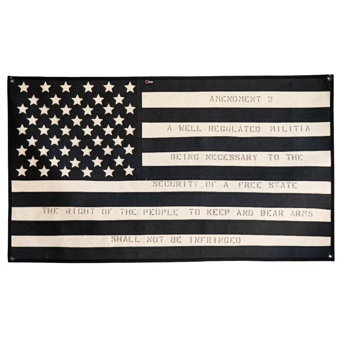 Recycled Firefighter American Flag - Combat Boot Leather - Second Amendment — product view 1
