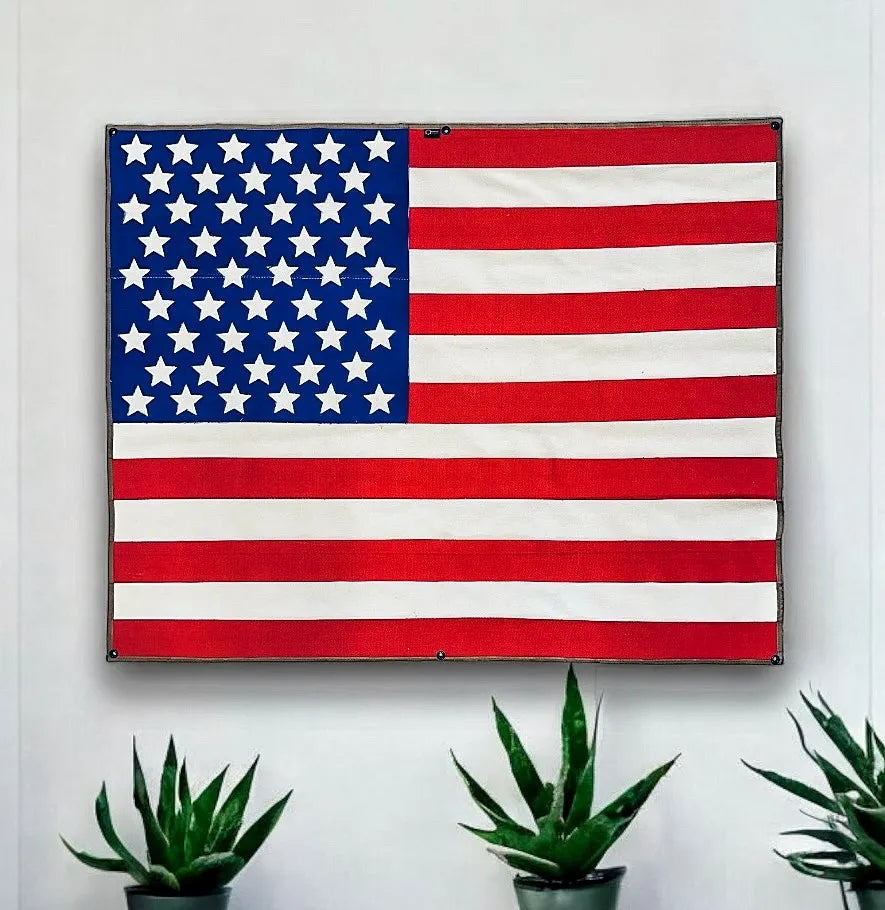 Recycled Firefighter American Flag - Fire Hose - Extra Large — product view 2