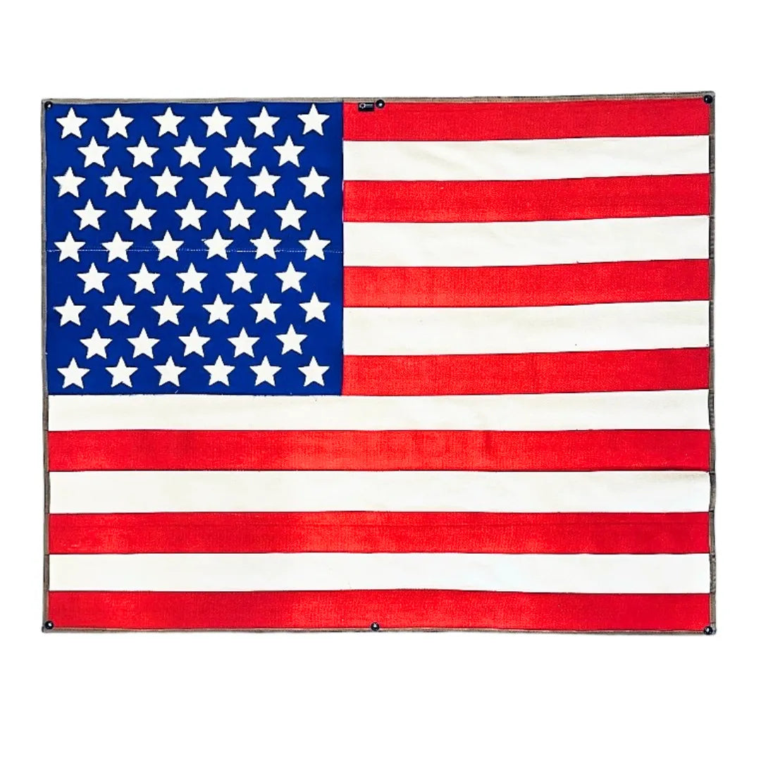 Recycled Firefighter American Flag - Fire Hose - Extra Large — product view 1