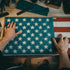 Recycled Firefighter American Flag - Fire Hose — product view 7