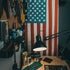 Recycled Firefighter American Flag - Fire Hose & Arid Border — product view 5