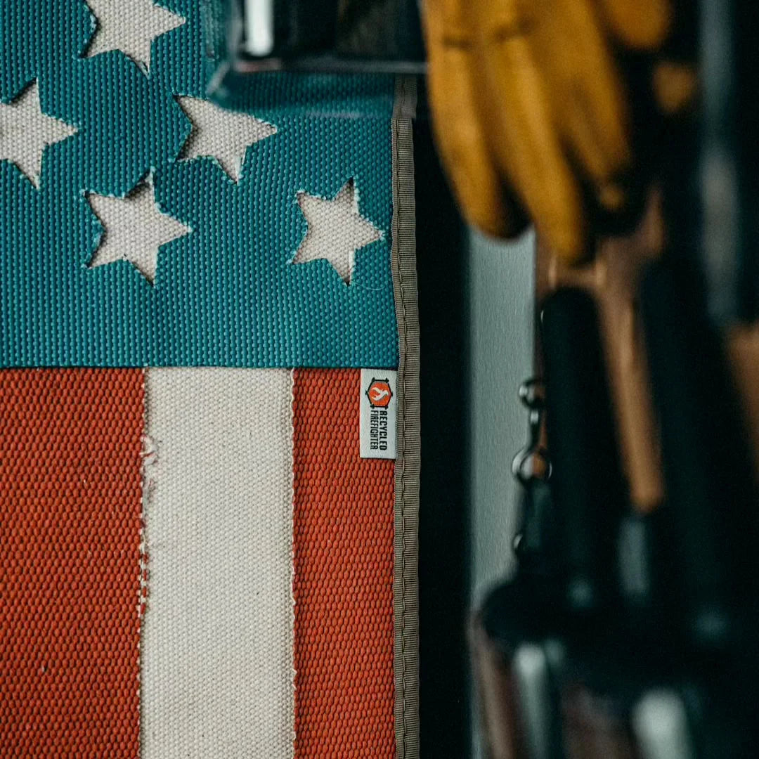 Recycled Firefighter American Flag - Fire Hose — product view 3