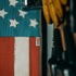 Recycled Firefighter American Flag - Fire Hose & Arid Border — product view 8