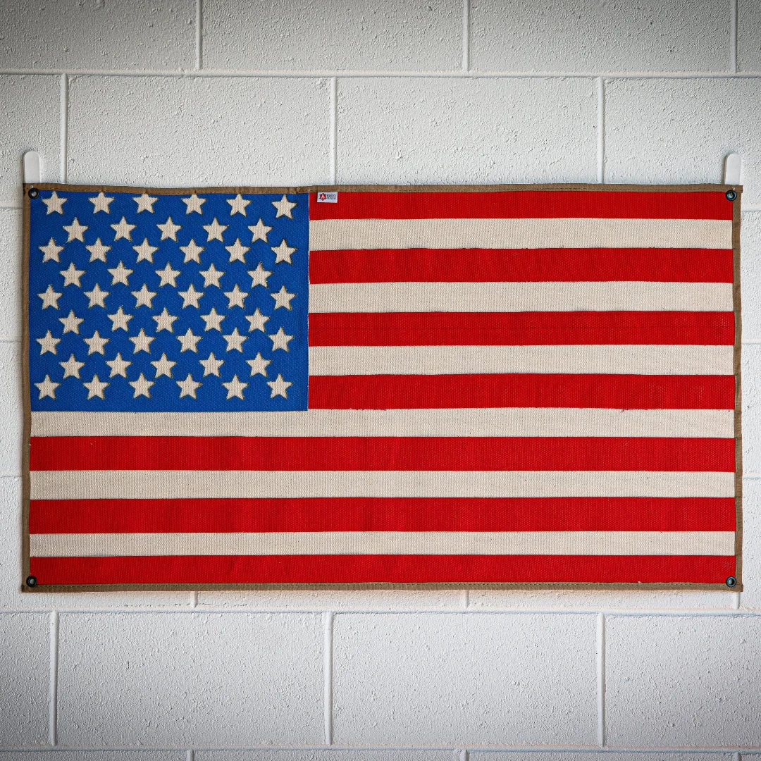 Recycled Firefighter American Flag - Fire Hose — product view 2