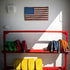Recycled Firefighter American Flag - Fire Hose - Vintage — product view 3