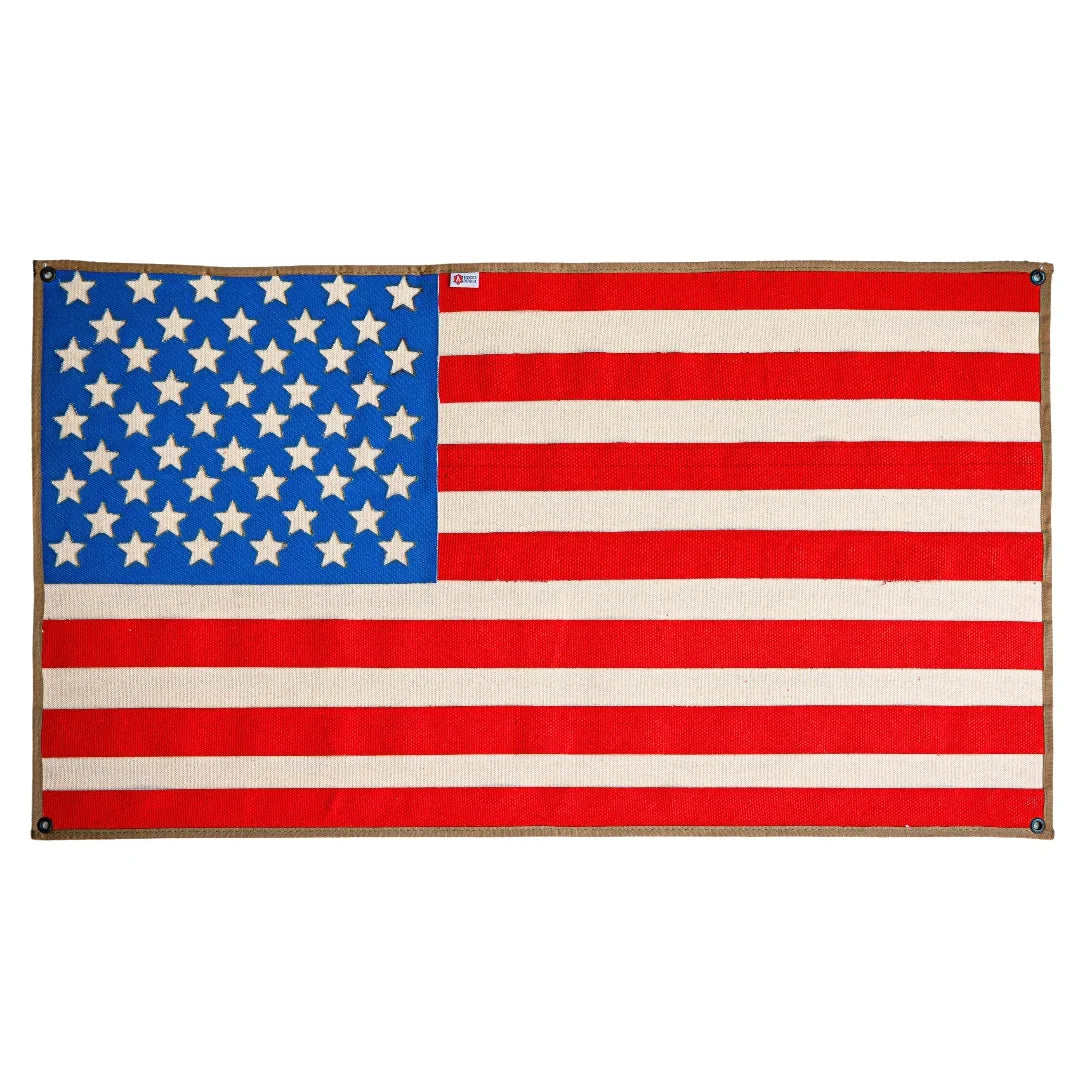 Recycled Firefighter American Flag - Fire Hose — product view 1