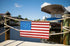 Recycled Firefighter American Flag - Rubber Fire Hose - Waterproof — product view 2