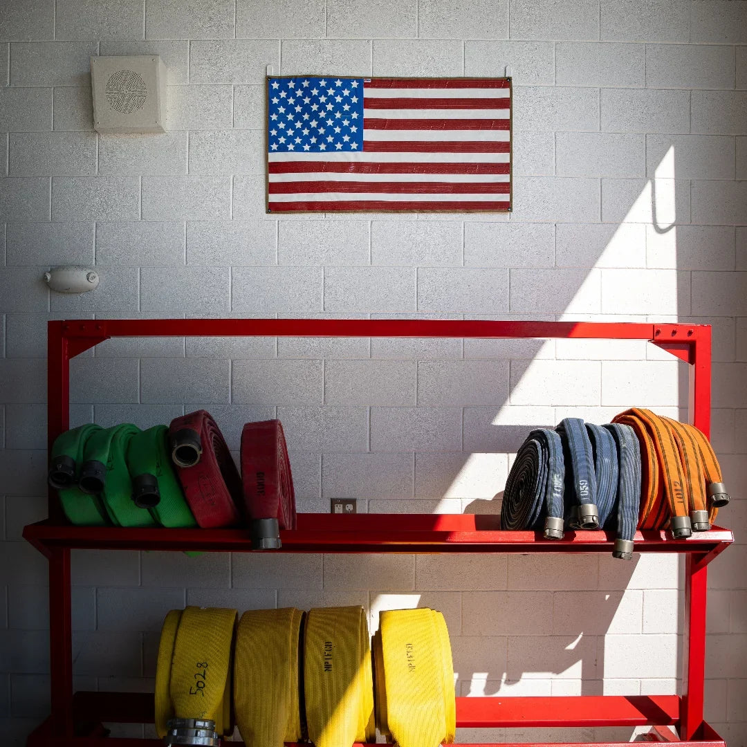 Recycled Firefighter American Flag - Rubber Fire Hose - Waterproof — product view 8