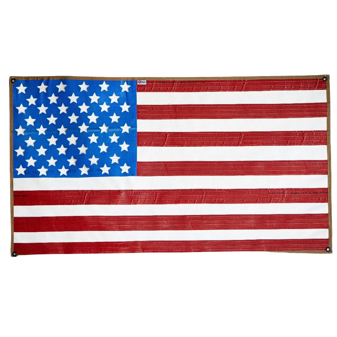 Recycled Firefighter American Flag - Rubber Fire Hose - Waterproof — product view 1