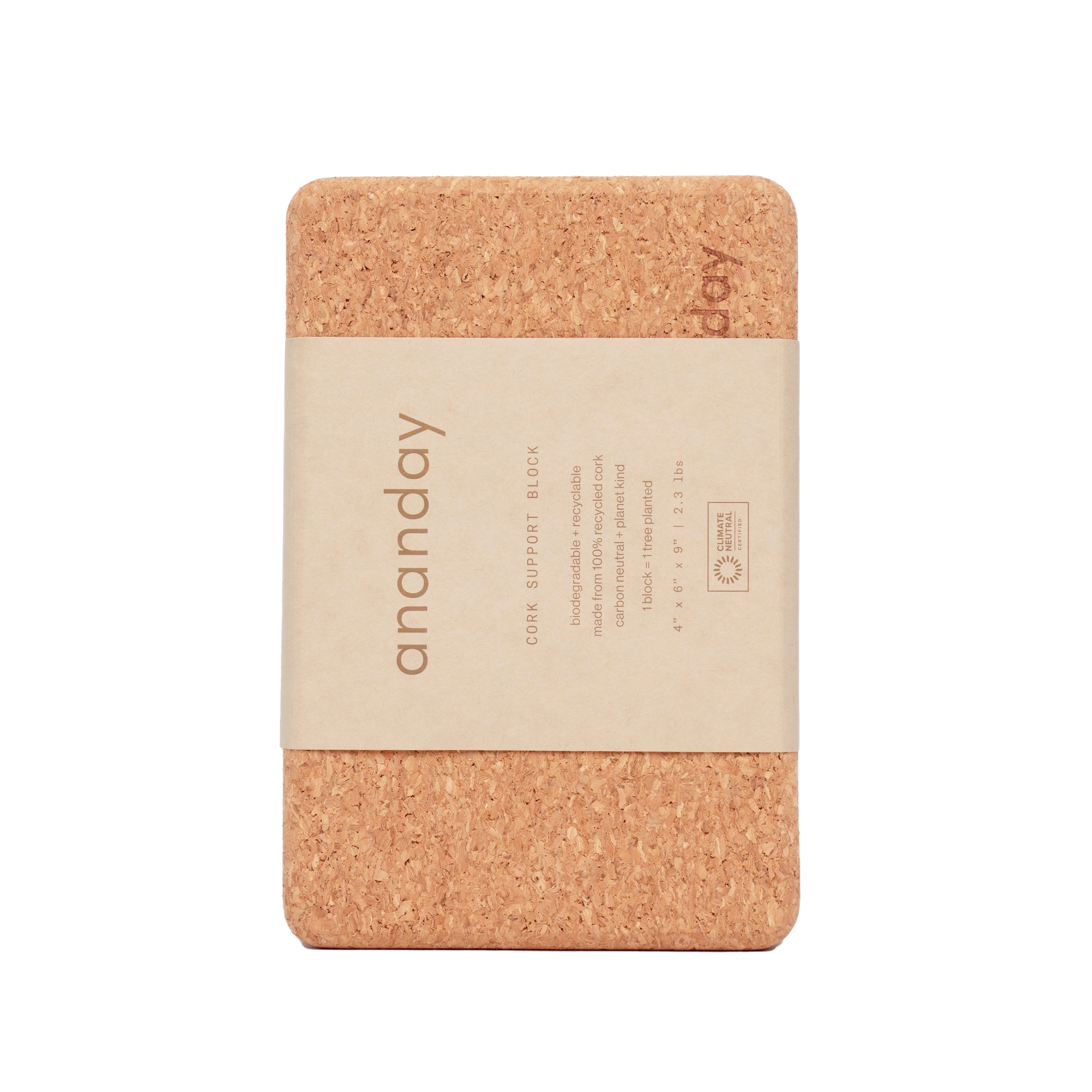 Ananday Cork Yoga Block