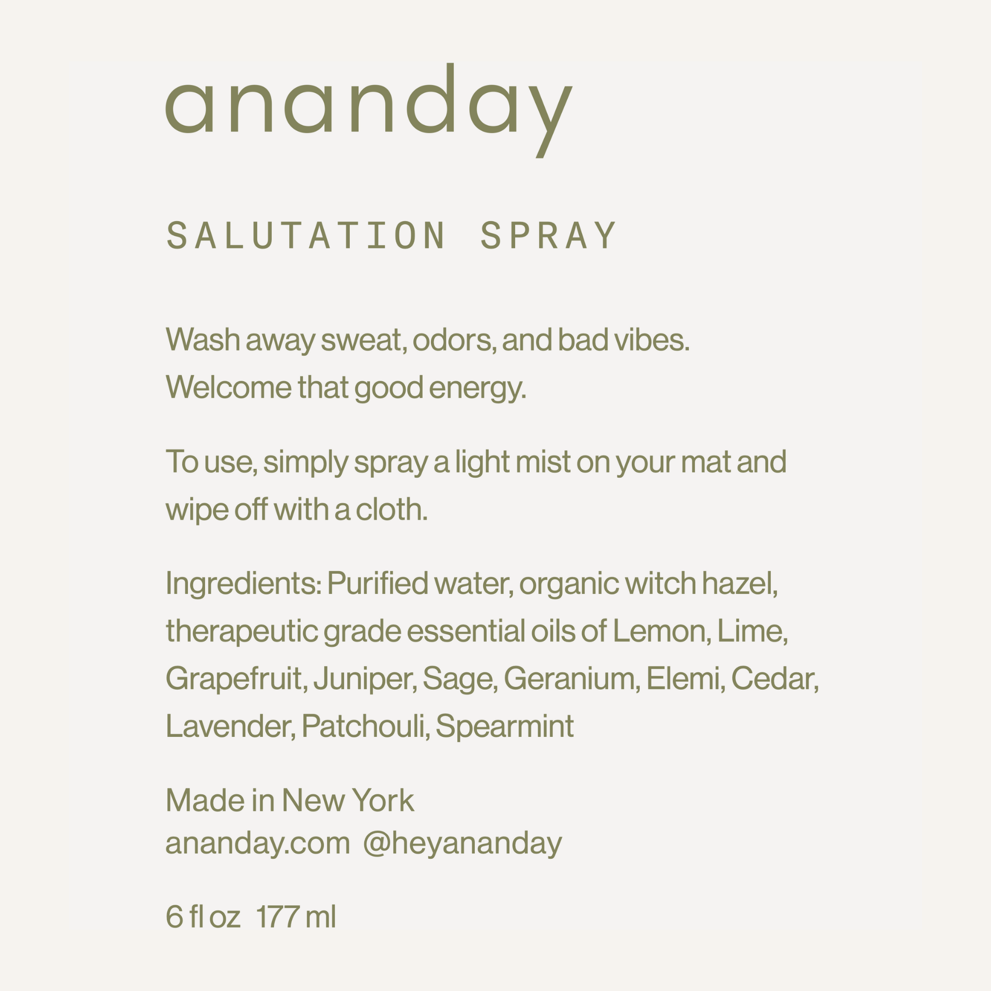 Ananday Sage & Citrus Salutation Spray