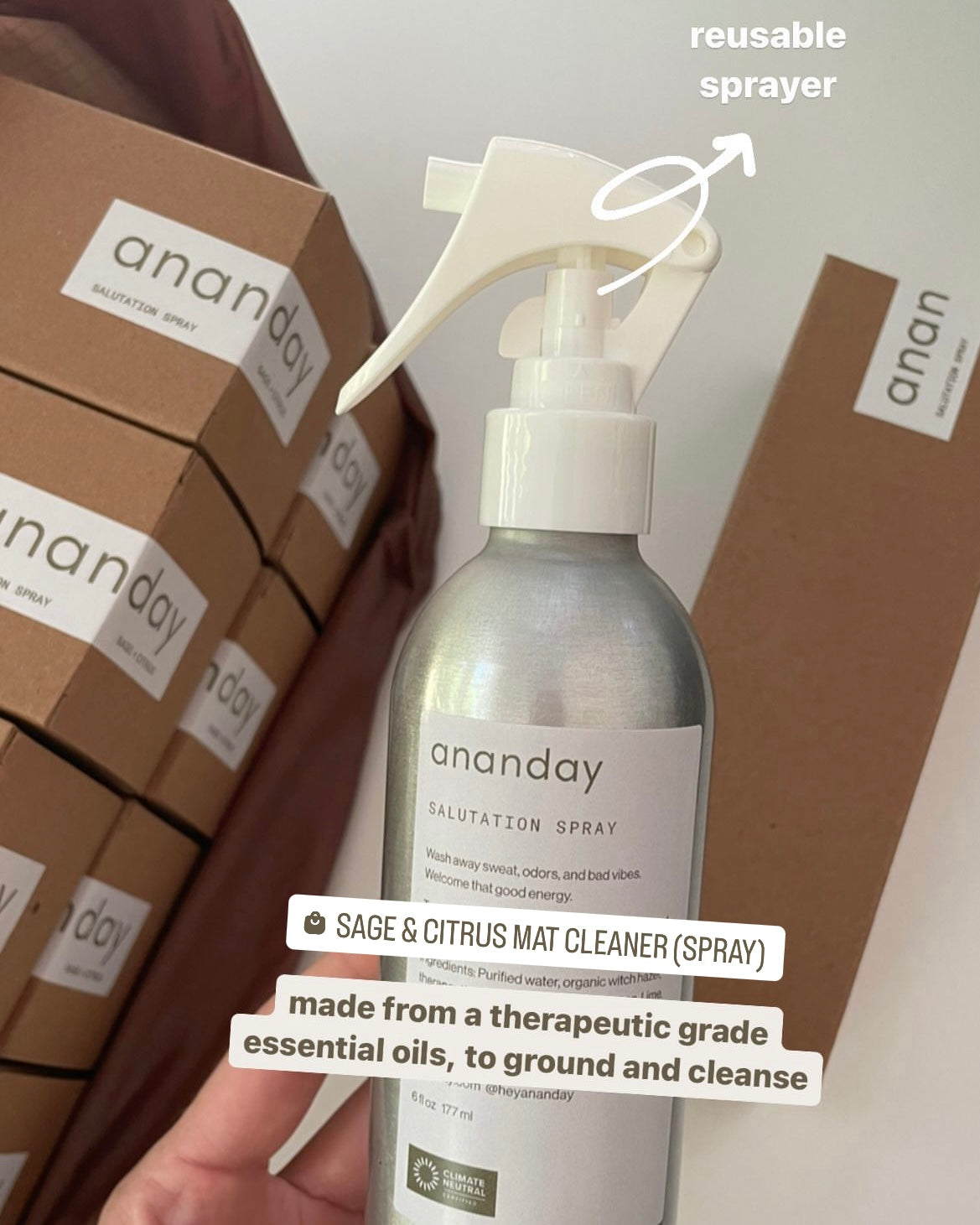 Ananday Sage & Citrus Salutation Spray