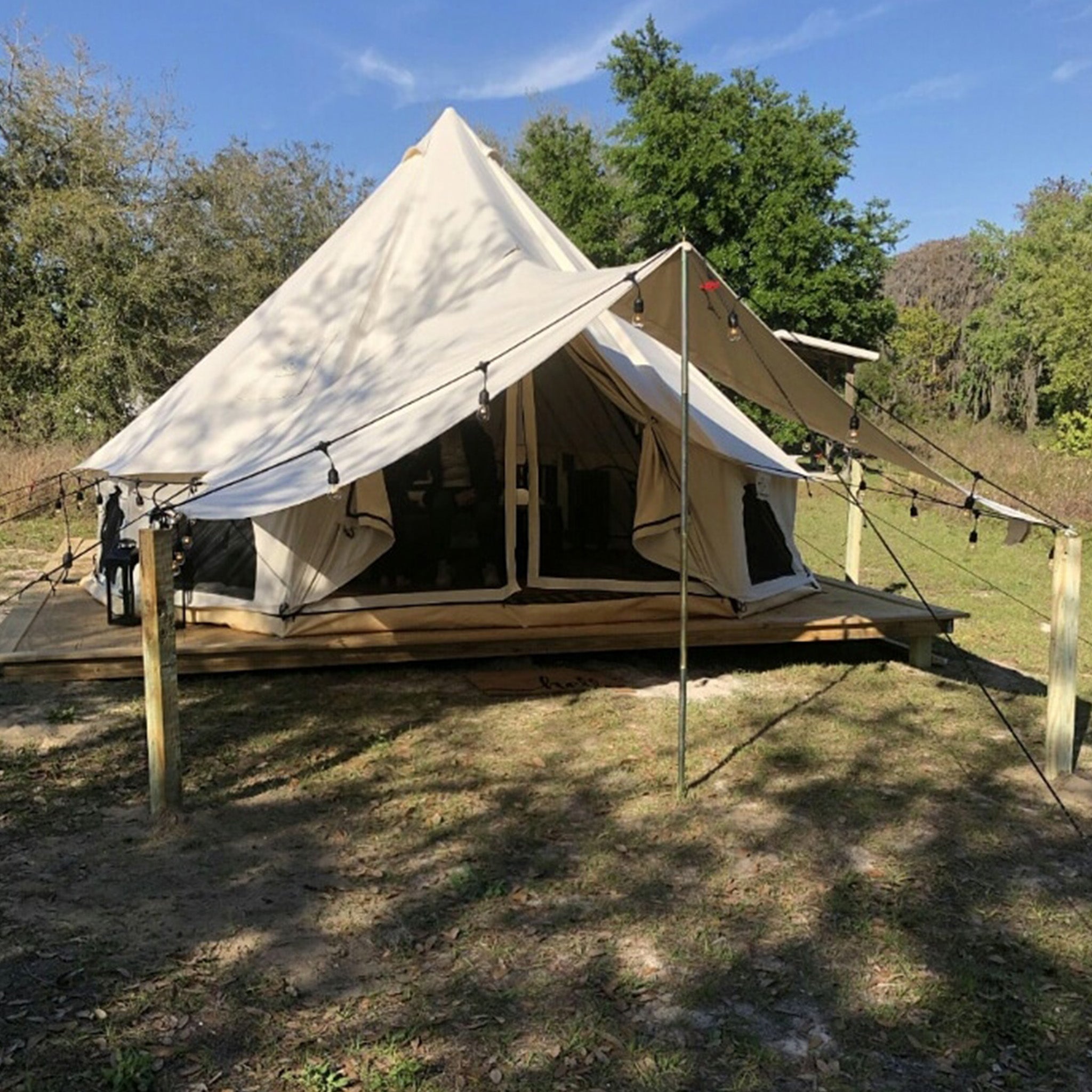 White Duck Awning for Bell tents
