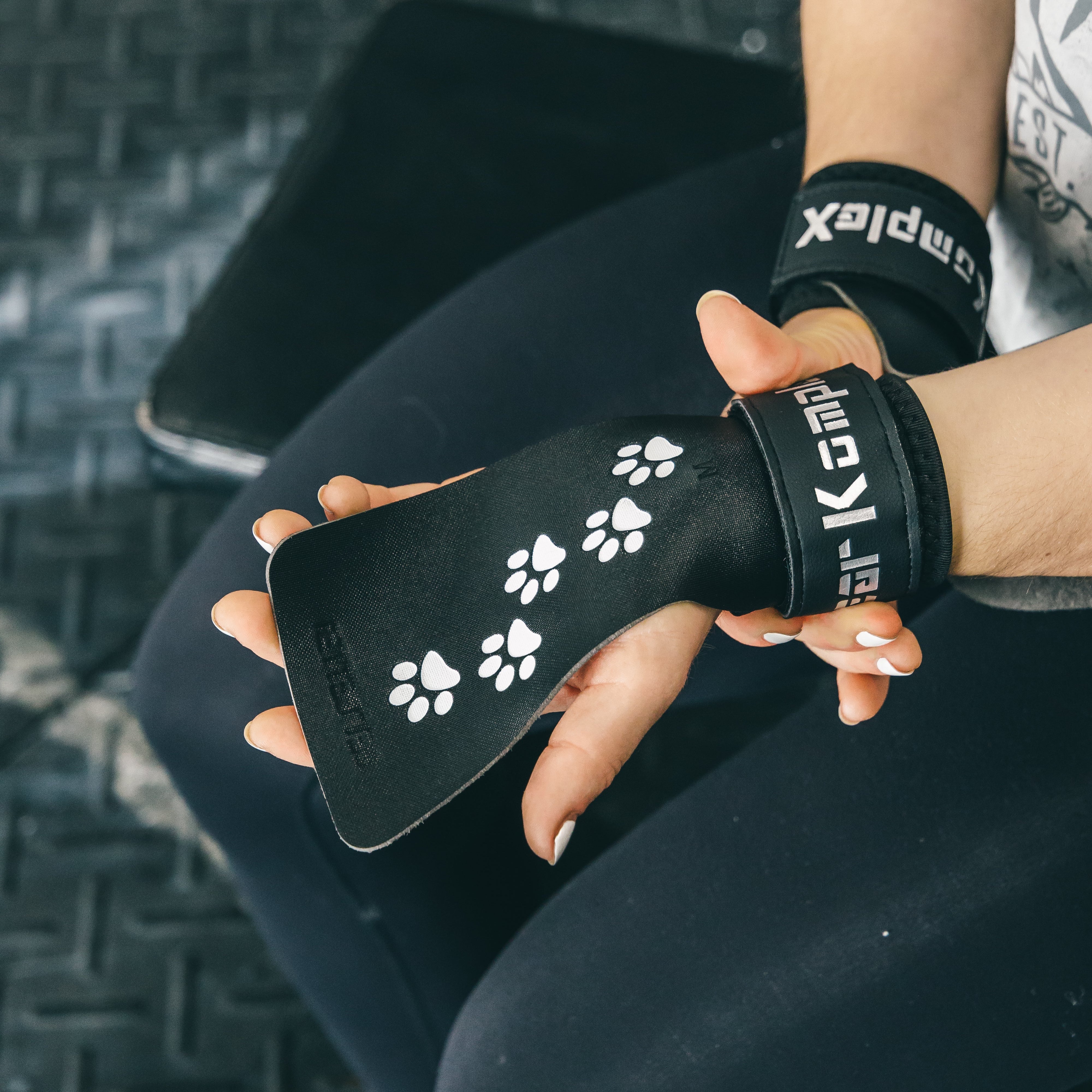 Paw Print by Lexi Neely - Black Diamond No Hole Speed Grips by Bear KompleX