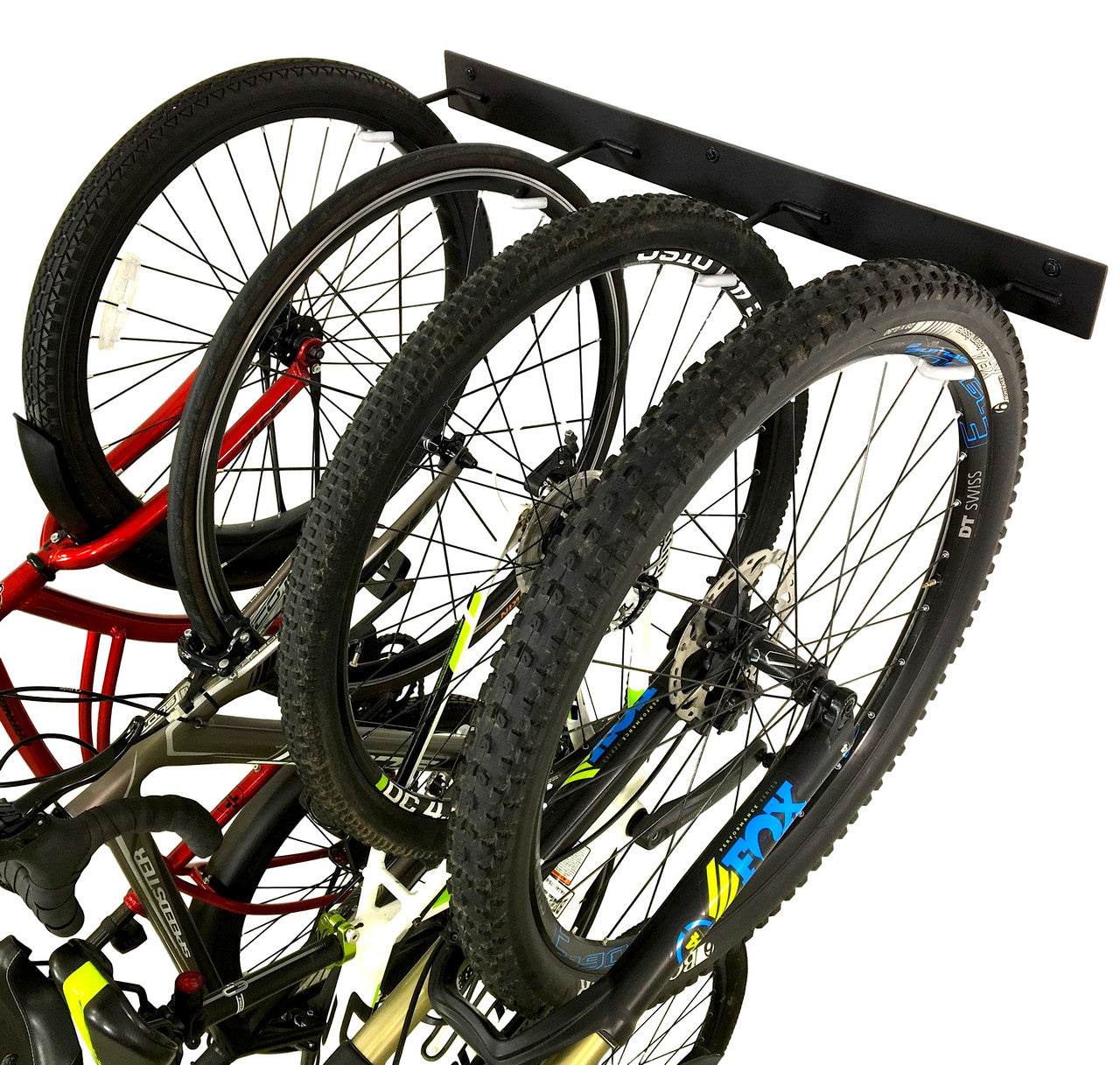 Blackstone Wall Mounted Bike Storage Rack | 8 Bikes | Black - product view 6