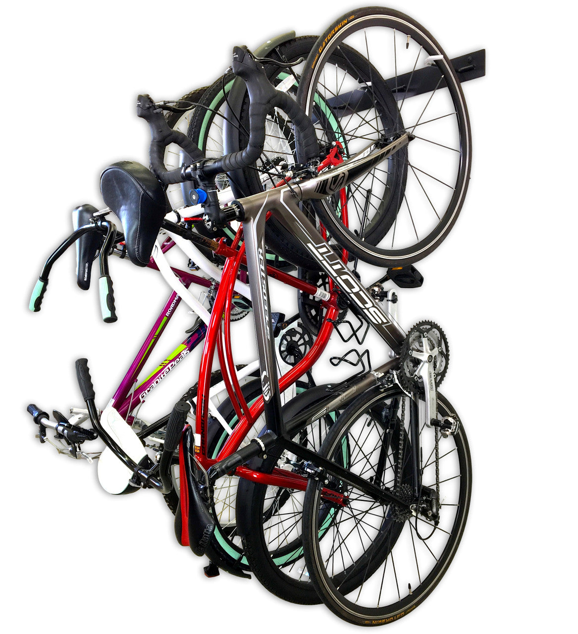 Blackstone Wall Mounted Bike Storage Rack | 8 Bikes | Black - product view 7