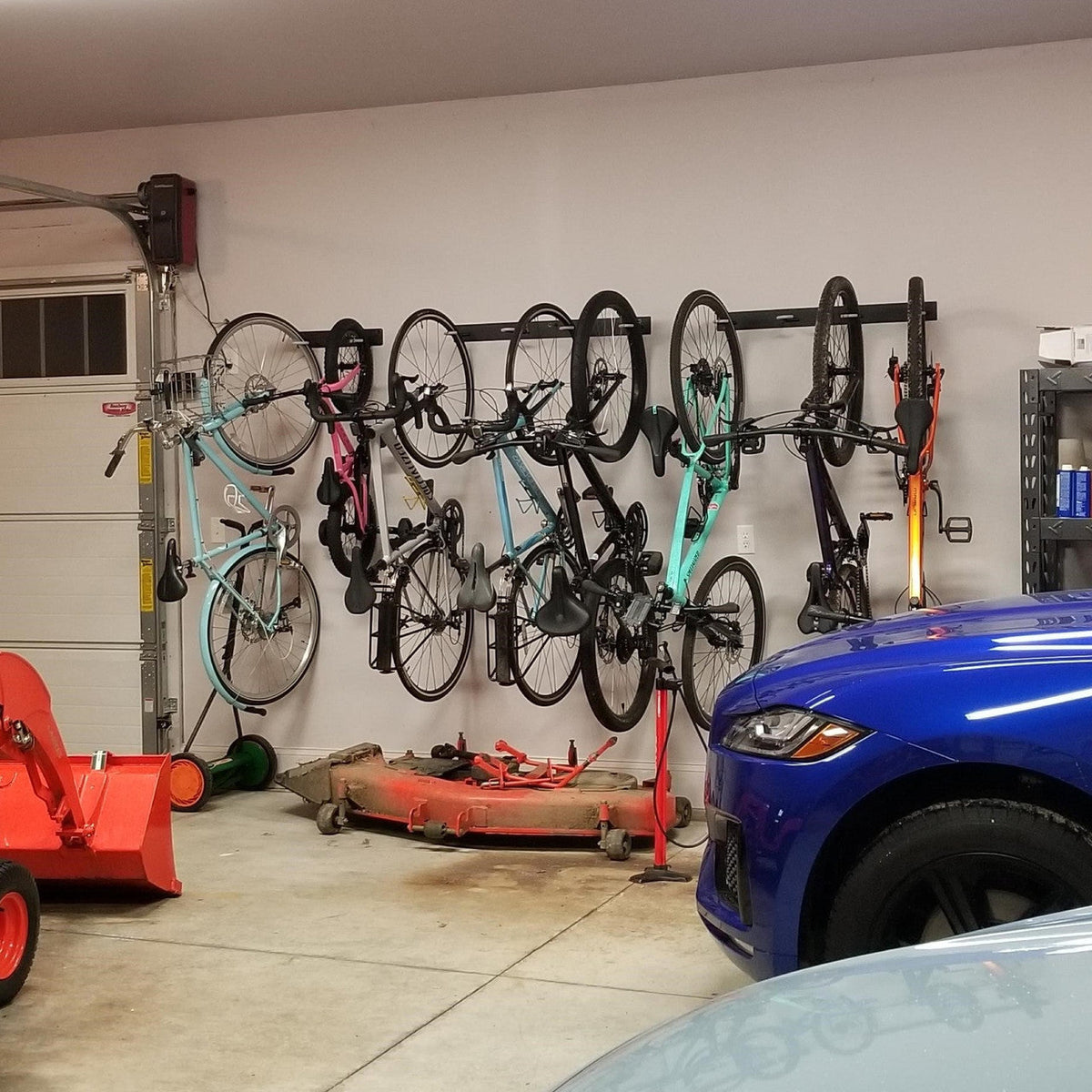 Blackstone Wall Mounted Bike Storage Rack | 8 Bikes | Black - product view 4