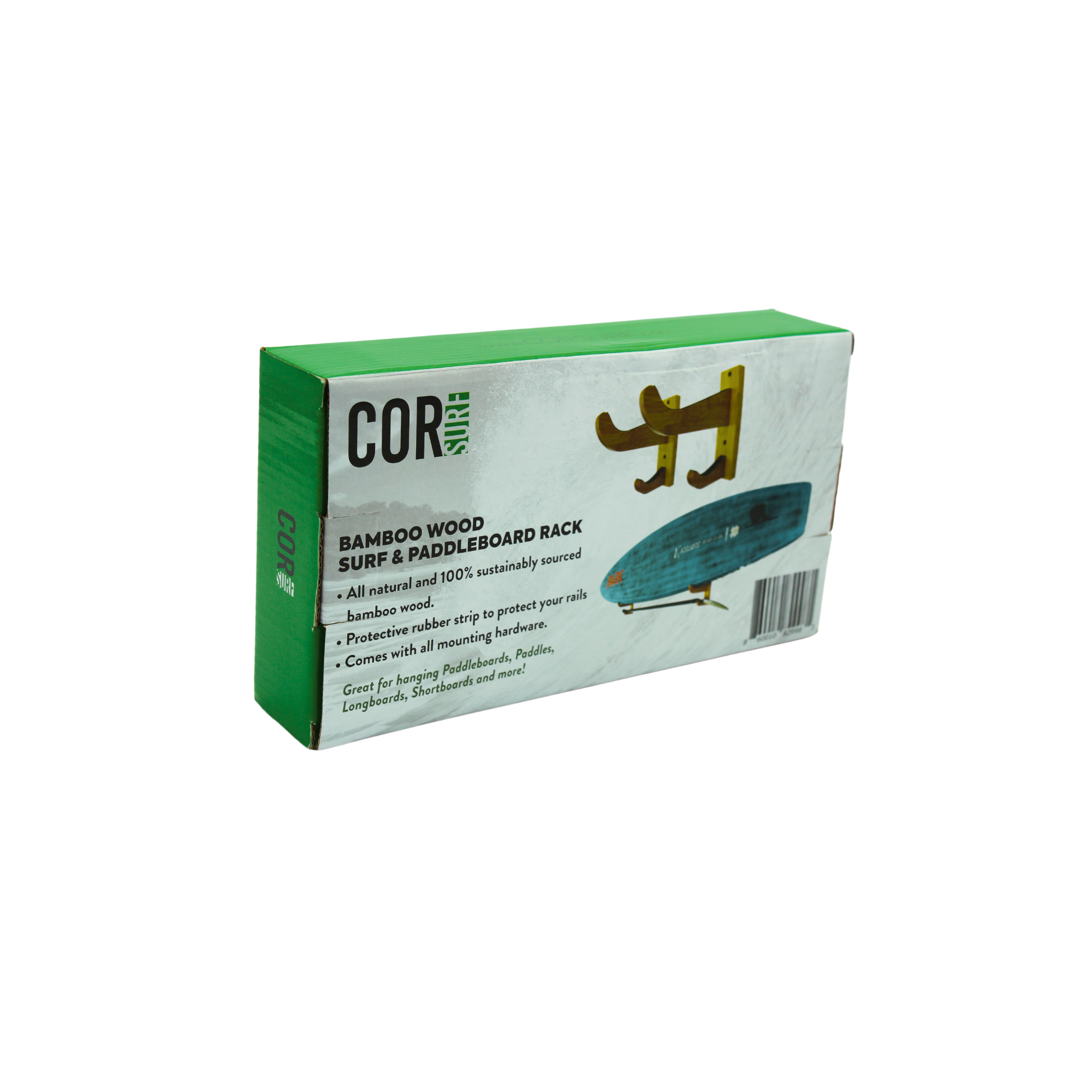 COR Surf Bamboo SUP Wall Mount with Paddle Rack — view 8