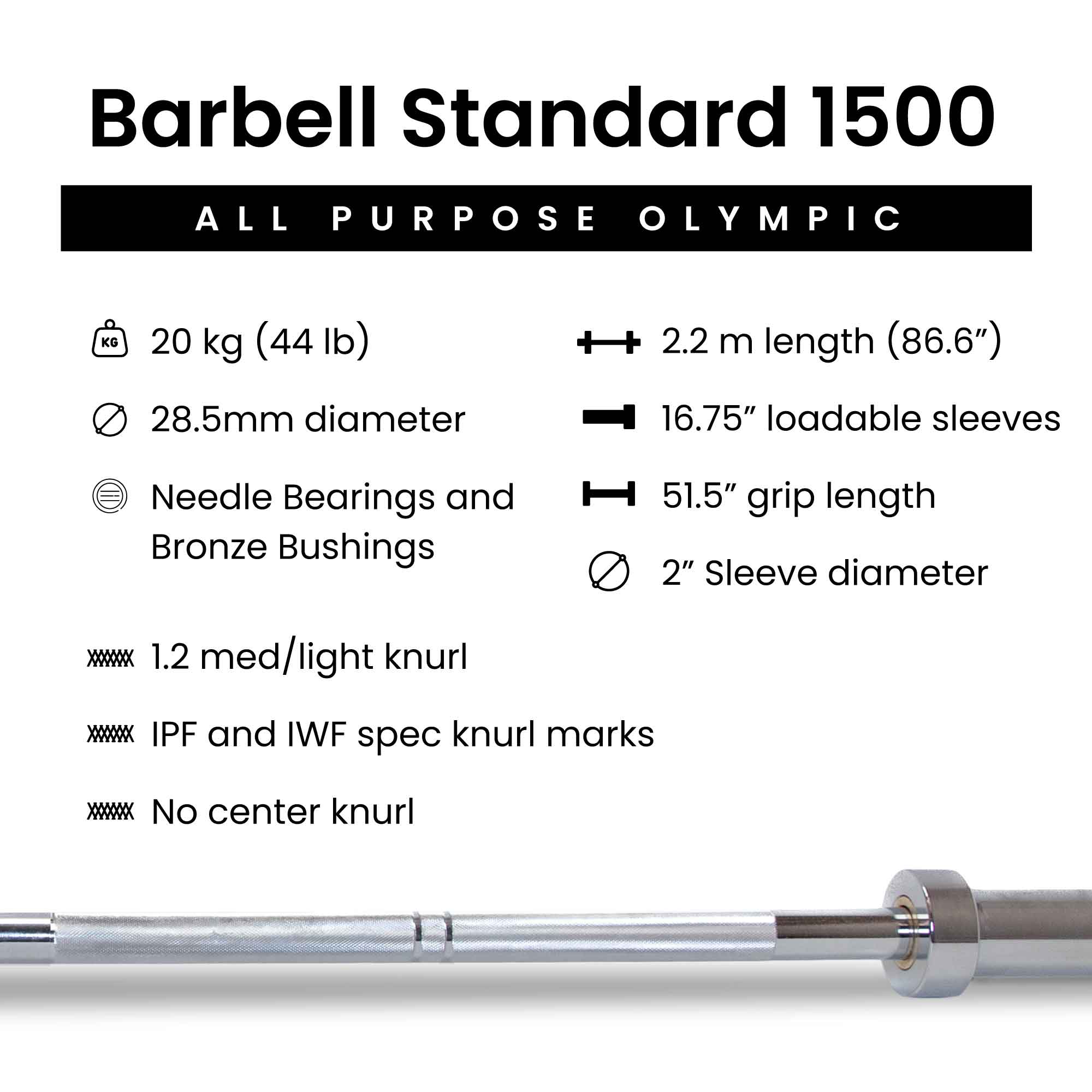 Barbell Standard Barbell & Weight Sets - view 4