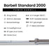 Barbell Standard Barbell 2000 Power Barbell Weight Sets - view 6