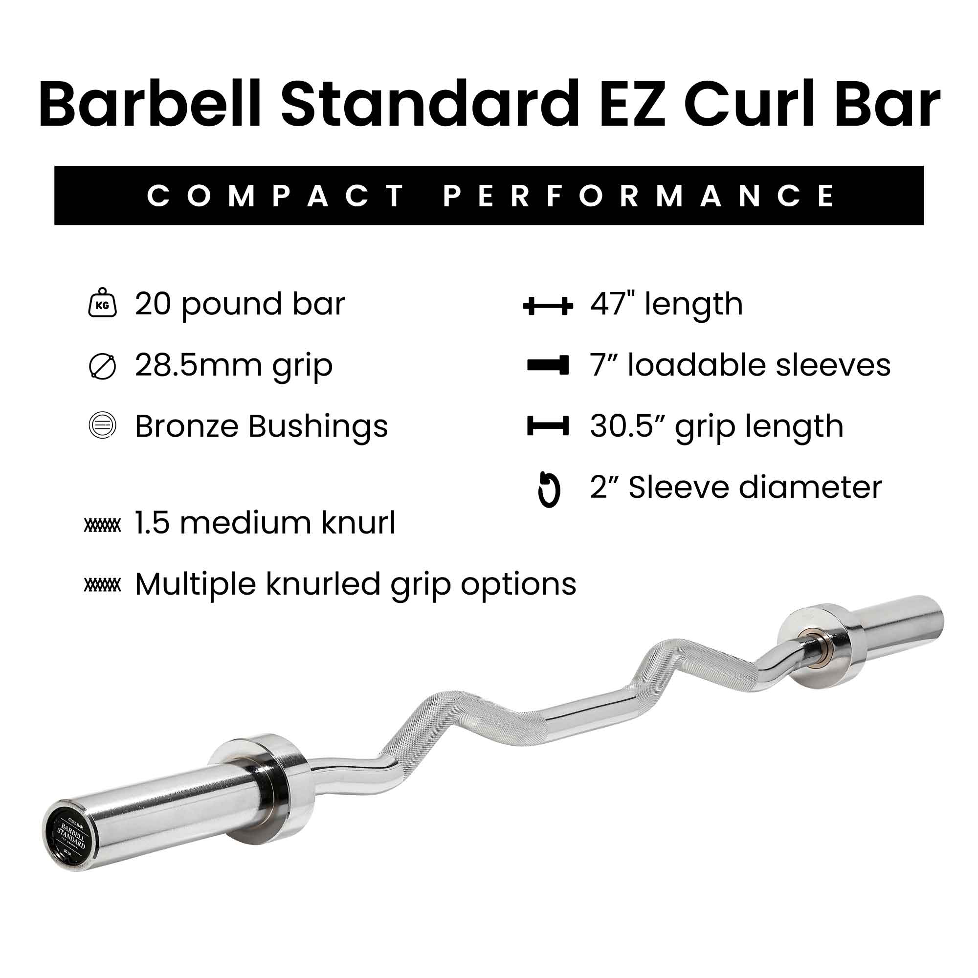 Barbell Standard EZ Curl Bar - view 5