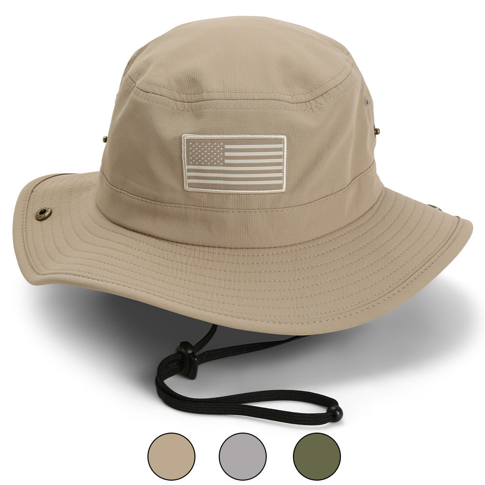 Bayou Full Brim American Flag Boonie Hat (Floats) by Paramount Outdoors