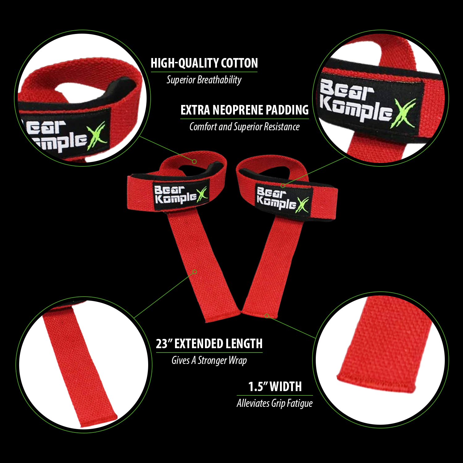 Bear KompleX Lifting Straps (Pair) by Bear KompleX