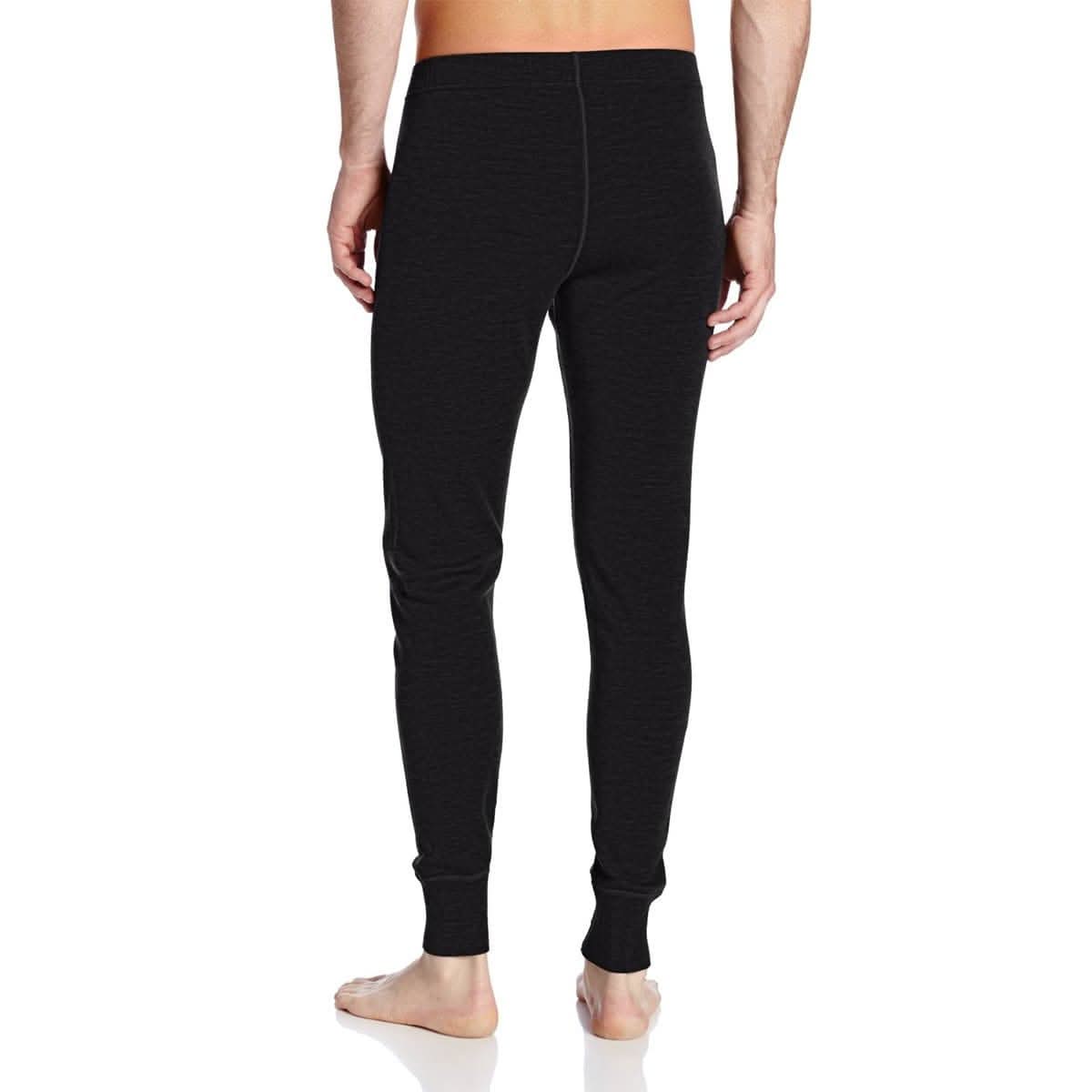 Minus33 Merino Wool Clothing Kancamagus Men's Midweight Wool Bottom thermal baselayer, back view of the base layer bottoms